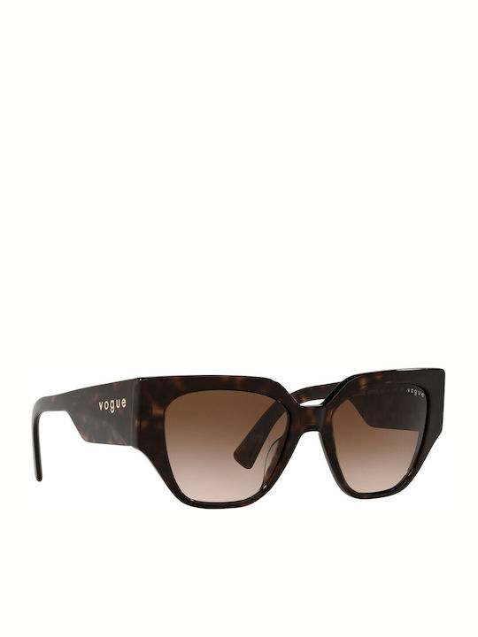Vogue Women's Sunglasses with Brown Tartaruga Plastic Frame and Brown Lens VO5409S W65613