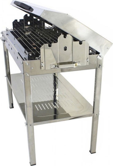 EMC Rostfreier Stahl Holzkohlegrill mit Deckel 75cmx35cm
