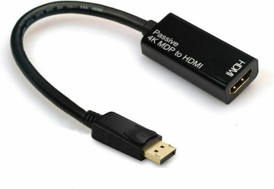 Display Port To Μετατροπέας DisplayPort male σε HDMI female 1τμχ