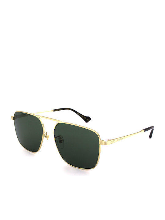 Gucci Sunglasses Χρυσά with Metal Frame & Green Lens Gucci Sunglasses Χρυσά with Metal Frame & Green Lens