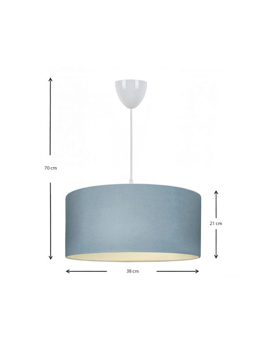 Megapap Monahan Pendant Light Blue with Socket E27 38x20x70cm