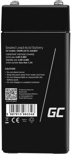 Green Cell UPS Battery with Capacity 4.5Ah and Voltage 4V AGM36 1pcs