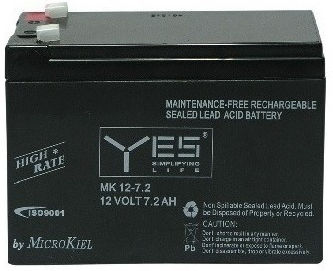 Yes Power MK12-7.2 F2 Μπαταρία UPS με Χωρητικότητα 7.2Ah και Τάση 12V 1τμχ