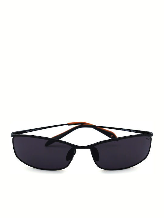 FILA Unisex Sunglasses with Black Metal Frame and Black Lens SF8300-531