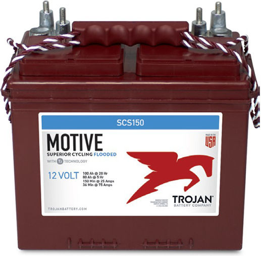 Trojan Motive SCS150 Photovoltaik-Batterie Offener Typ Tieftzyklus 12V 100Ah