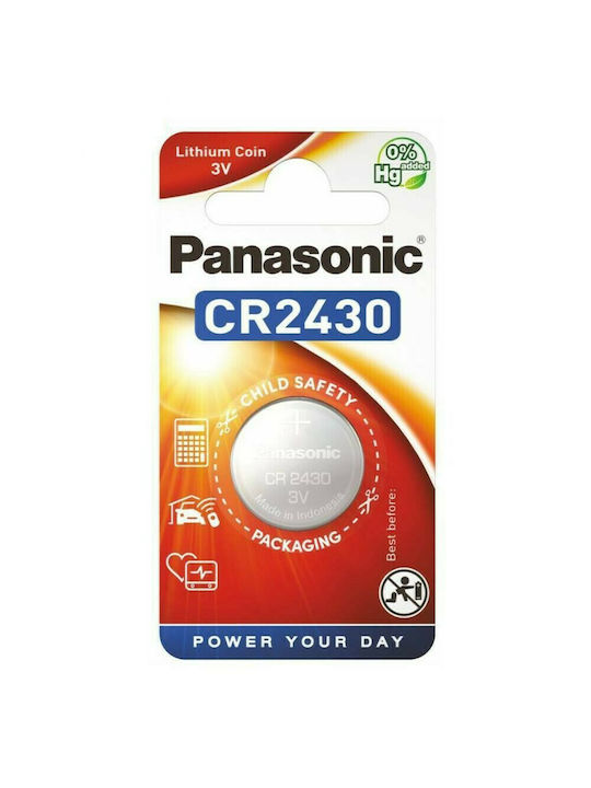 Panasonic Lithium Power Μπαταρία Ρολογιών CR2430 3V 1τμχ