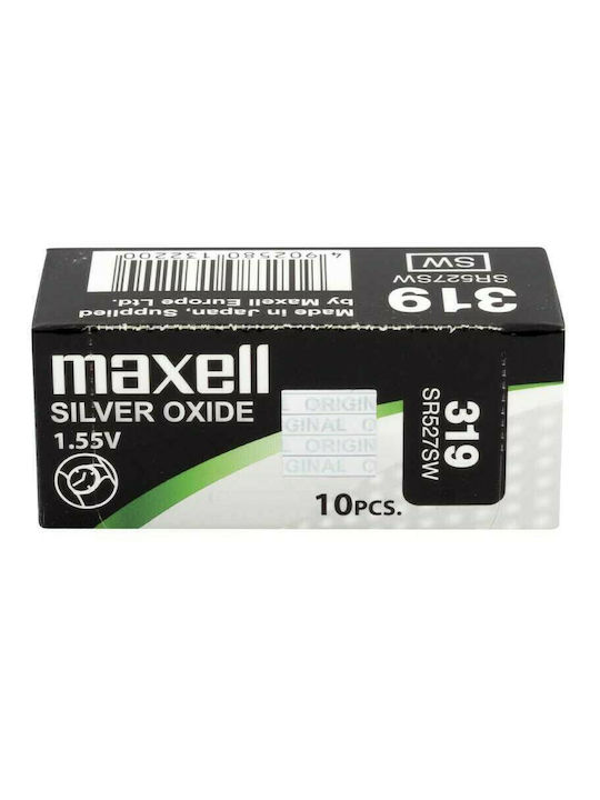 Maxell 319/SR527SW Μπαταρία Silver Oxide Ρολογιών SR64 1.55V 1τμχ