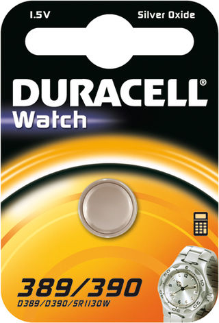Duracell Long Lasting Power 389/390 Batterie Silber-Oxid für Uhren SR54 1.5V 1Stück