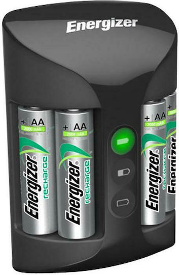 Energizer ACCU Recharge Pro Charger 4 Batteries Ni-MH Size AA/AAA Set with 4x AA 2000mAh