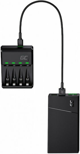 Green Cell VitalCharger USB 4 Μπαταριών Ni-MH Μεγέθους AA/AAA Σετ με 4x AAA 800mAh