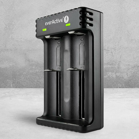 everActive LC-200 USB Φορτιστής 2 Μπαταριών Li-ion Μεγέθους 18650/21700