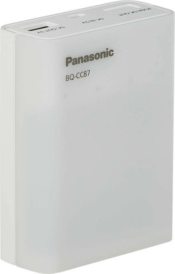 Panasonic Eneloop Smart & Quick BQ-CC87 USB Încărcător 4 Baterii Ni-MH Dimensiune AA/AAA în culoarea Alb