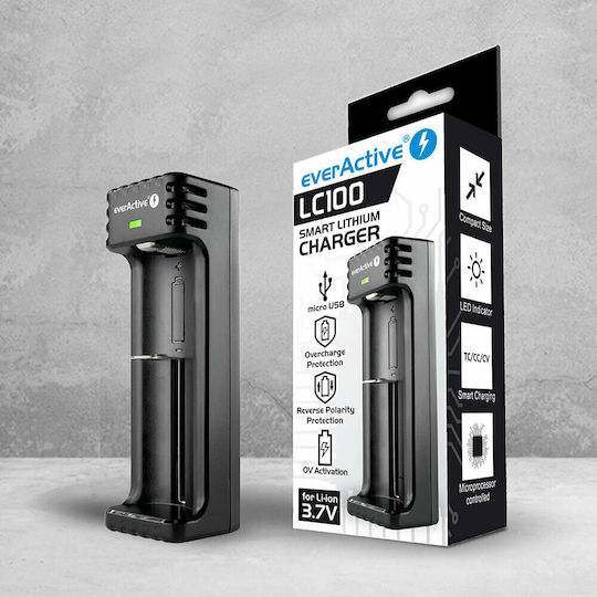 everActive LC-100 USB Încărcător Baterii Li-ion Dimensiune 18650/21700/16340/14500