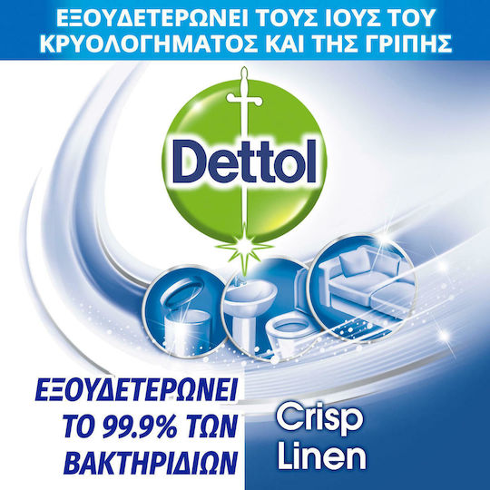Dettol All In One Cleaning Spray General Use Disinfectant Crisp Linen 3x400ml