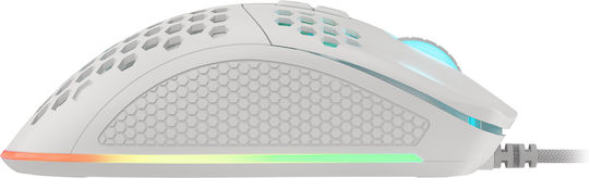 Genesis Krypton 555 RGB Геймърска Мишка 8000 DPI Бял