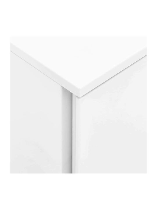 Schublade Büro mit Rollen & Schloss White 39x45x67cm