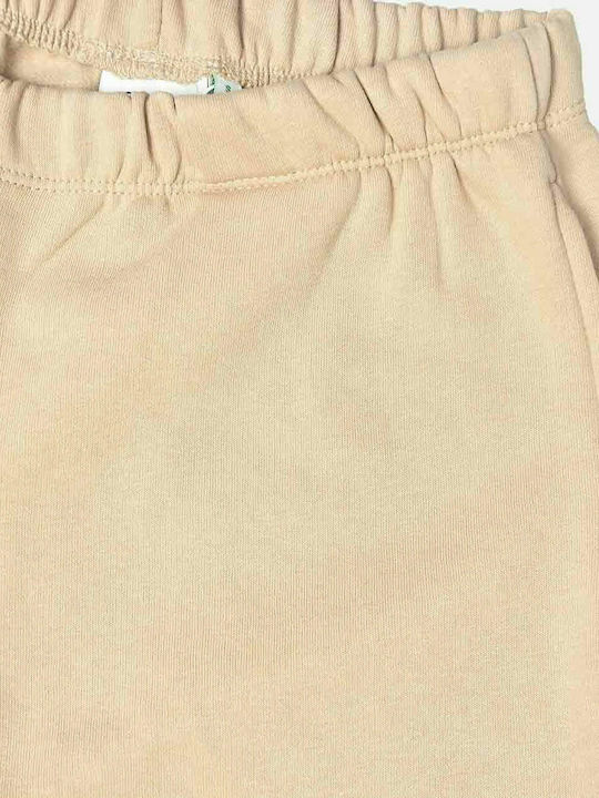 Pantaloni de trening pentru femei cu cauciuc Bej