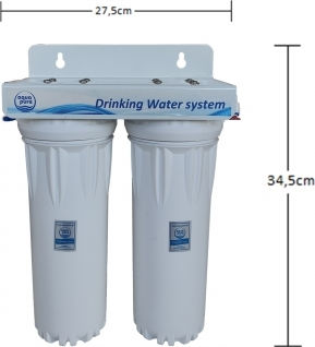 Aqua Pure Apduc 14 Ufeco Water Filtration System Double Under Sink with Faucet & Replacement Filter