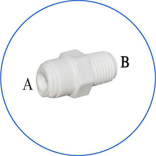 Aqua Filter Κούμπωμα Ασφαλείας 1/4" In-Line AQ-AxMCx-W