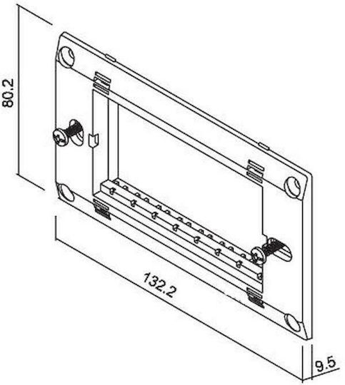 Geyer Switch Frame 4 Positions Horizontal Installation in Black Color 701402