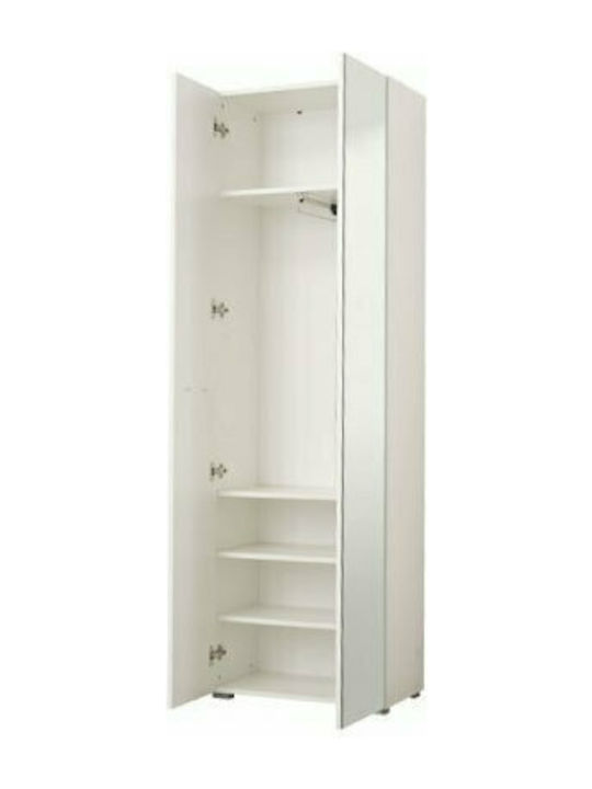 Beny 2K OG Entry Furniture with Mirror / Shoe Rack & Wardrobe White 60x35x192.5cm