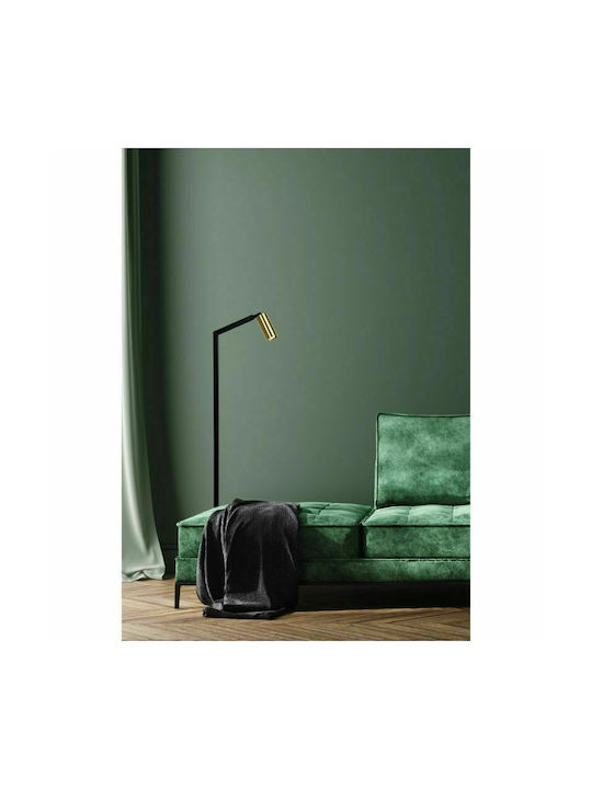 Lucide Lightning Sybil Floor Lamp H145xW12.5cm. with Socket for Bulb GU10 Black