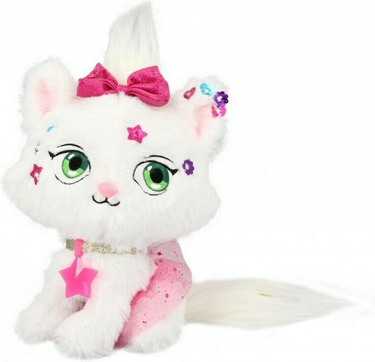 KD Group Plüsch-Kätzchen Shimmer Stars Jelly Bean Katze mit Täschchen für 4+ Jahre 20 cm KD019351