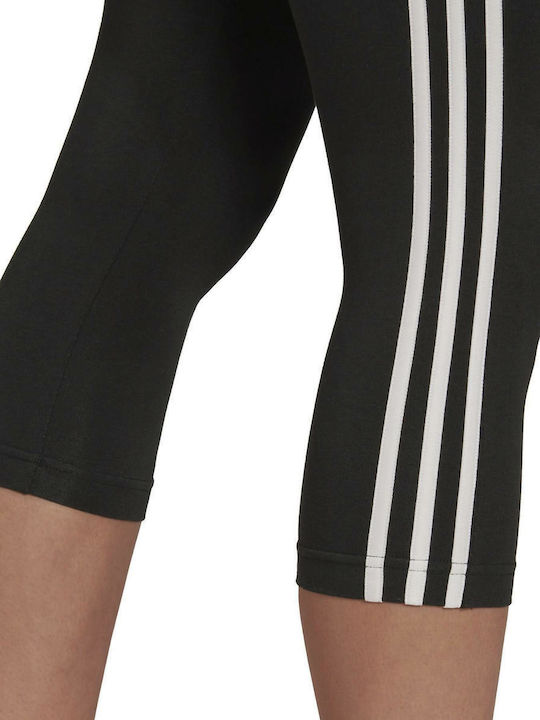 3 Stripes Training Γυναικείο Capri Κολάν Μαύρο