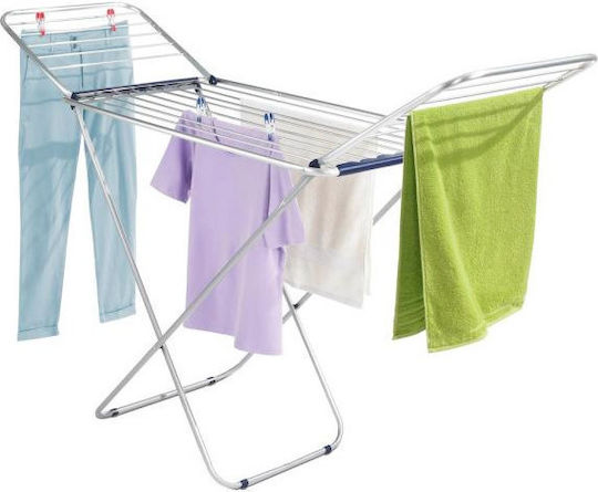 Homestyle Πτυσσόμενη Απλώστρα Δαπέδου από Αλουμίνιο με Μήκος Απλώματος 18m