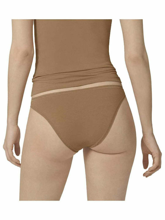 Go H Mini Βαμβακερά Women's Slip 2Pack Brown