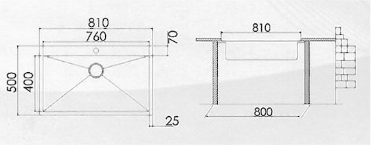 Excel Victoria 720CMS388 Ένθετος Αριστερός Inox Σατινέ Μ81xΠ50.5cm Ασημί Excel Victoria 720CMS388 Ένθετος Αριστερός Inox Σατινέ Μ81xΠ50.5cm Ασημί