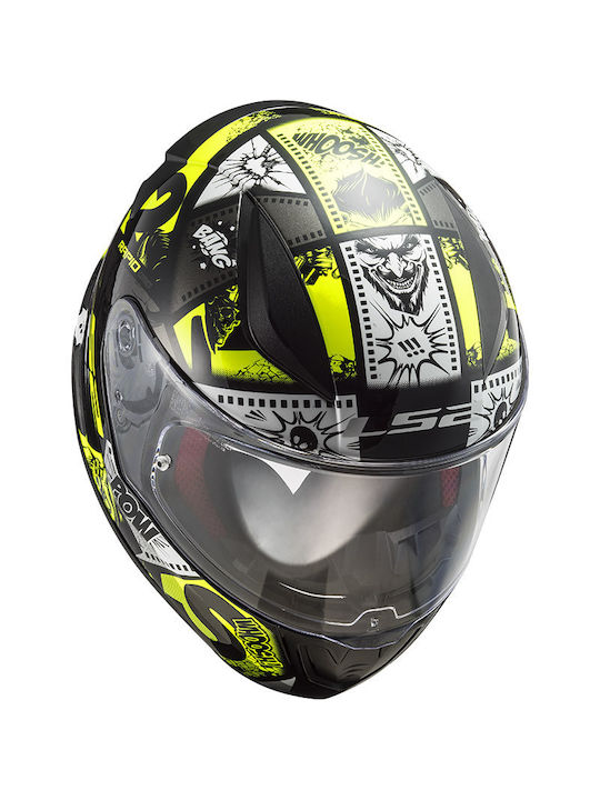 LS2 Rapid Mini Vignette Junior Kids Full Face Helmet ECE 22.05 1200gr Black/H-V Yellow FF353JVG