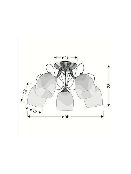Candellux Amba Ceiling Light 56cm Candellux Amba Ceiling Light 56cm
