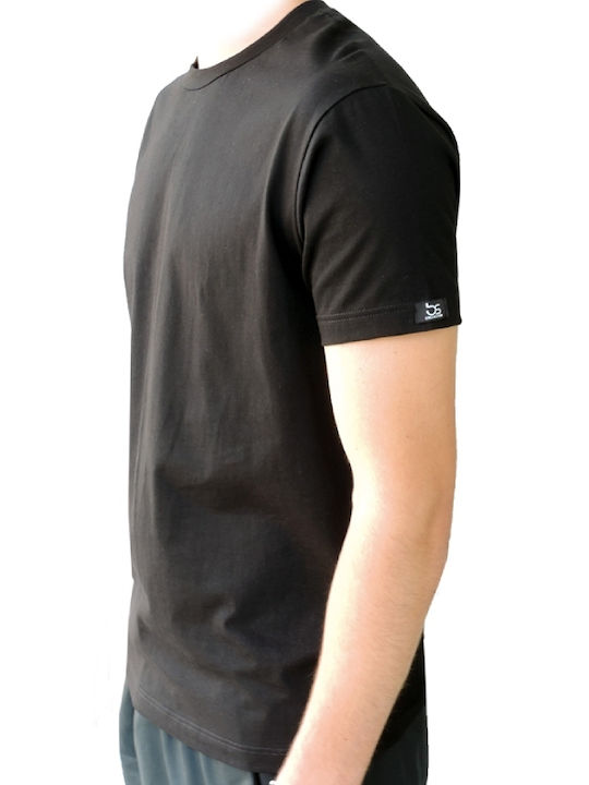 bs collection Premium Quality Men's T-Shirt Slim Fit 100% Greek Cotton Black