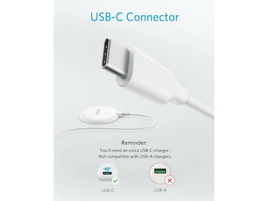 Anker Magsafe Ladegerät und Kabel USB-C 7.5W Weißs (PowerWave Magnetic Pad Lite)