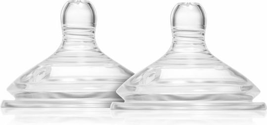 Tommee Tippee Closer To Nature Silicone Baby Bottle Teats Fast Flow for 6+ months 2pcs