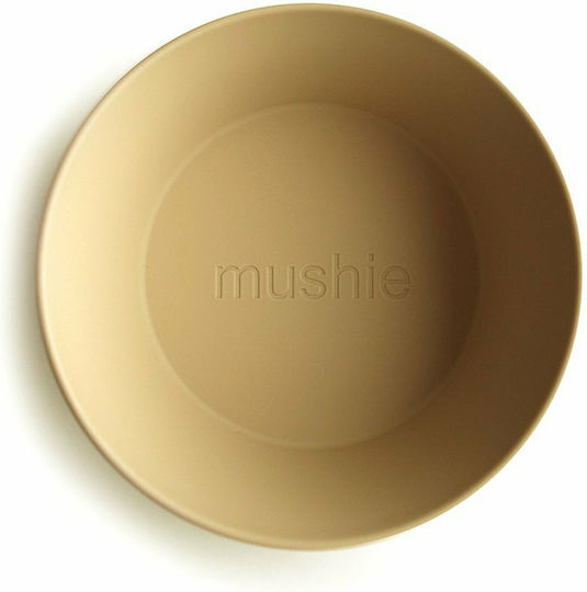 Mushie Baby Food Bowl Dinner made of Plastic Yellow 2pcs