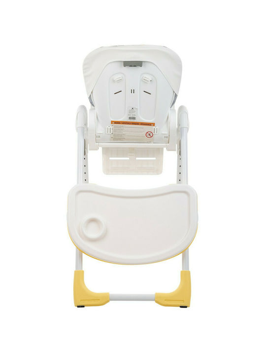 Kikka Boo Vitto Foldable Baby Highchair with Adjustable Height Yellow Sloth