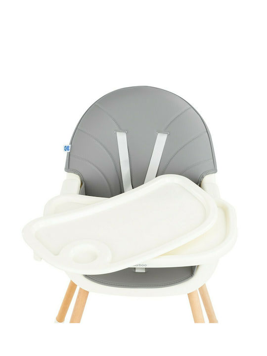 Kikka Boo Nutri Wood Καρεκλάκι Φαγητού 3 in 1 Grey
