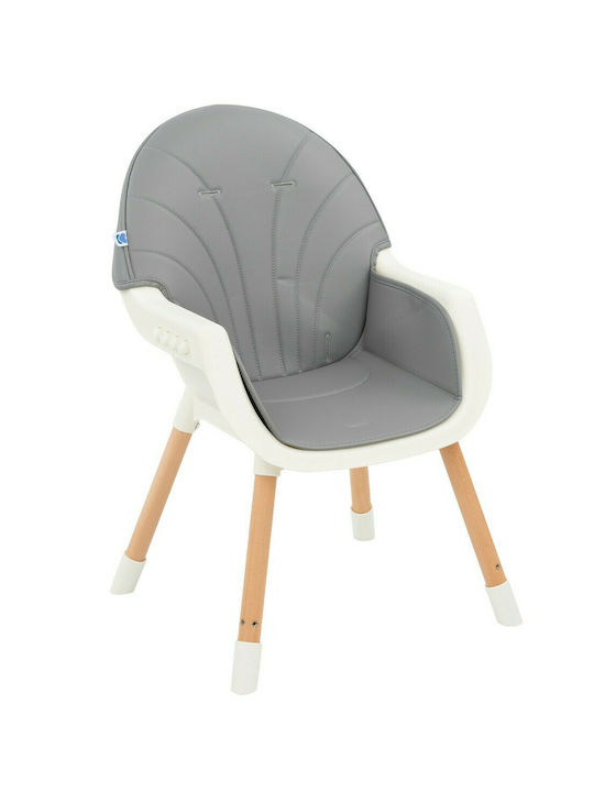 Kikka Boo Nutri Wood Καρεκλάκι Φαγητού 3 in 1 Grey