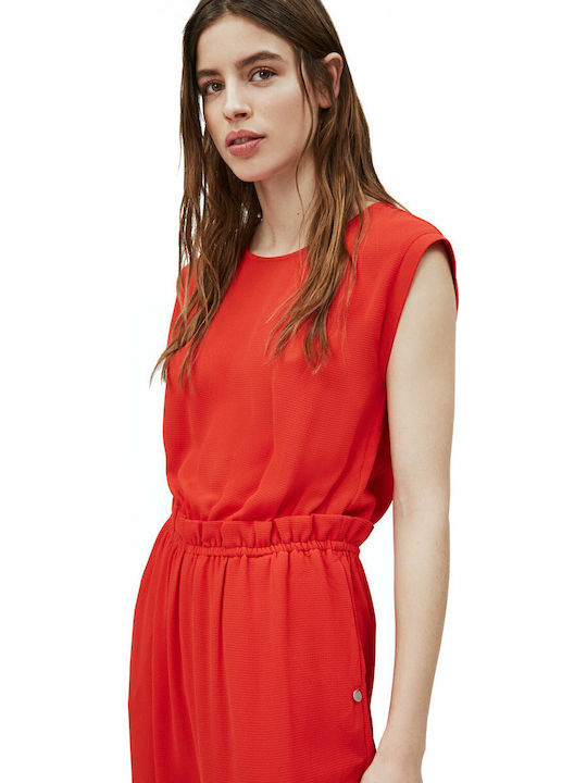 Women's Sleeveless One-piece Suit Red