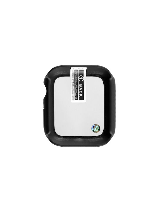 Volte-Tel Edge Cover with Key Plastic Case with Glass in Black color for Apple Watch 40mm