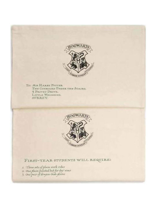 The Noble Collection Harry Potter's Hogwarts Acceptance Letter Towel in Ecru Color 2pcs