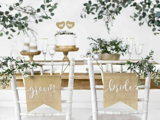 PartyDeco Chair Decorative Bride & Groom 22cm