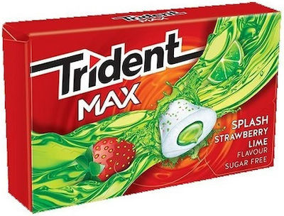 Trident Chewing gum Max with Splash Φράουλα / Λάιμ Flavour Sugar Free 22gr