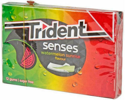 Trident 14 Chewing gum Senses with Καρπούζι Flavour Sugar Free 12pcs 27gr