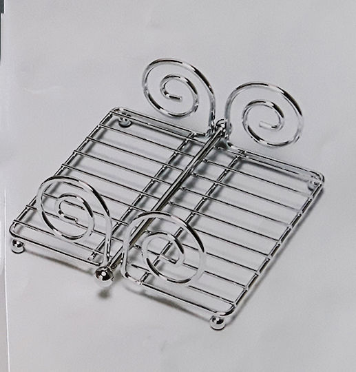 Karvounis Metallic Napkin Holder Silver B128