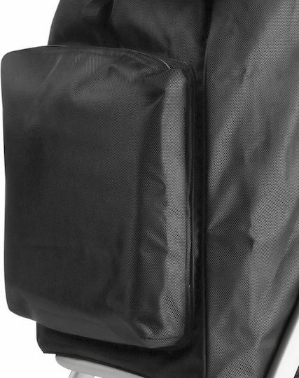 Expert Premium Foldable Fabric Shopping Trolley Black 47x43x97cm