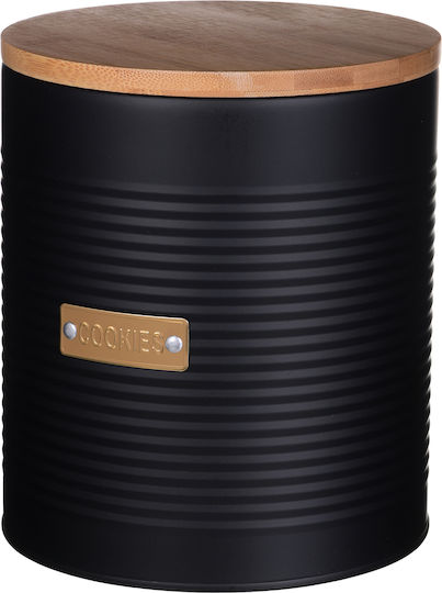 Typhoon Metallic Cookie Jar Black 16.5x16.5x18cm