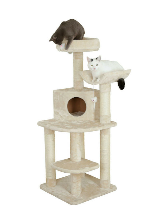 Kerbl Zirkonia Kratzbaum Katzenbäume Beige 4 Ebenen 56x56x130cm
